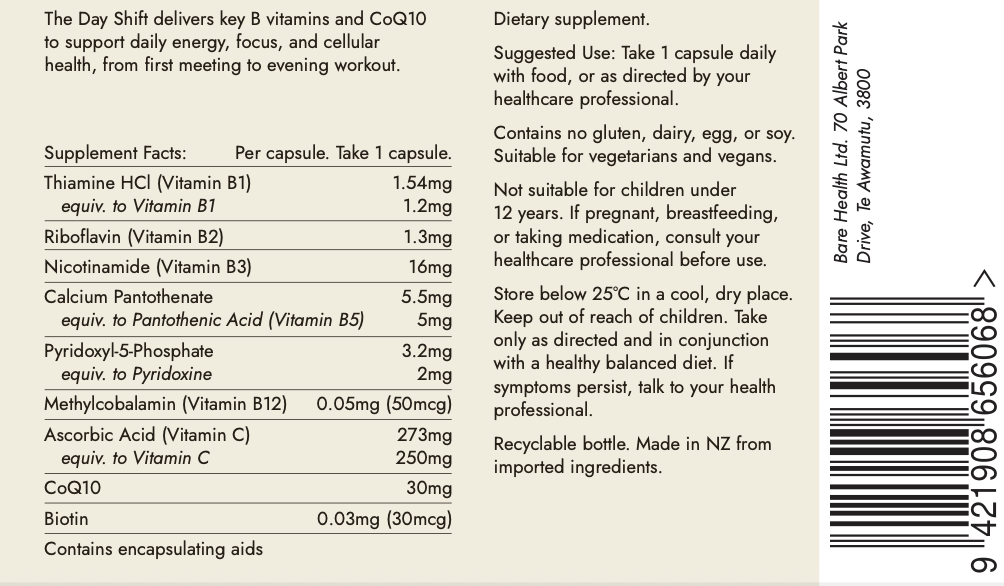 The Day Shift Energy 30 Capsules